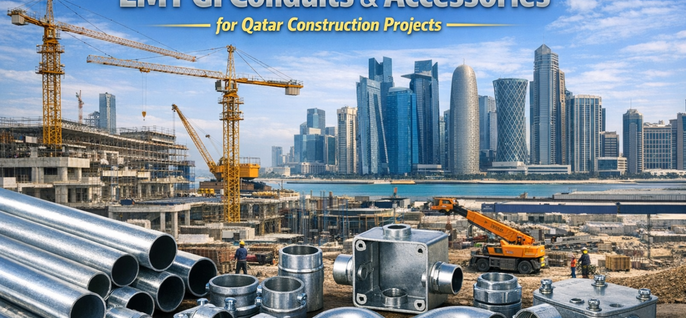 Bulk Supply of EMT GI Conduits & Accessories for Qatar Construction Projects