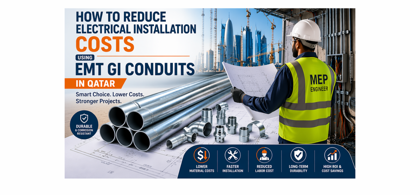 How to Reduce Electrical Installation Costs Using EMT GI Conduits in Qatar